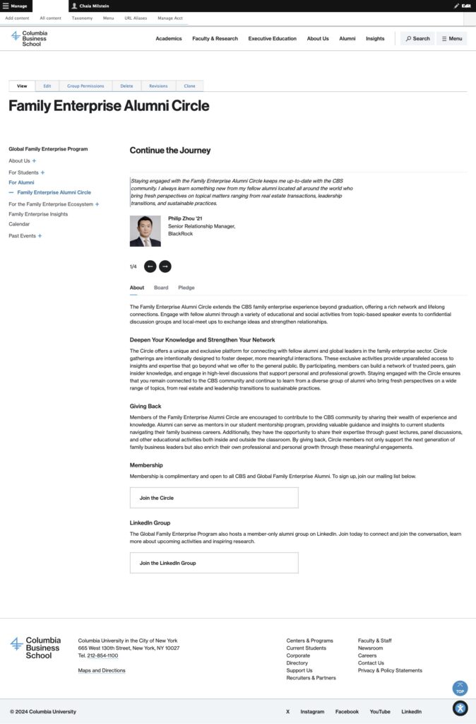 Family Enterprise Alumni Circle, after revamp